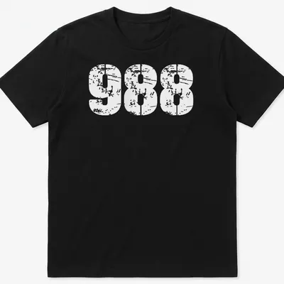 Bold white design featuring the number 988 for mental health awareness