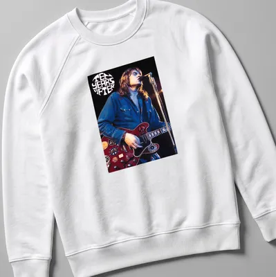 Vintage concert poster style tee featuring Alvin Lee playing guitar with text TEN YEARS AFTER — printed on a unisex sweatshirt