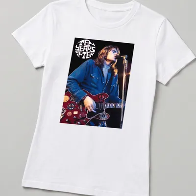 Vintage concert poster style tee featuring Alvin Lee playing guitar with text TEN YEARS AFTER — printed on a women's shirt