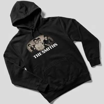 Vintage style t-shirt featuring four band members in nostalgic colors. — printed on a unisex hoodie