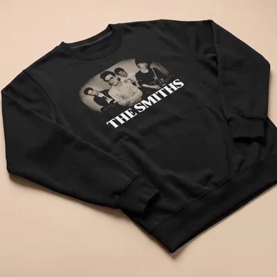 Vintage style t-shirt featuring four band members in nostalgic colors. — printed on a unisex sweatshirt