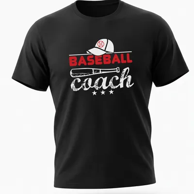 Minimalist Baseball Cap T-shirt with bold typography and simple line-art