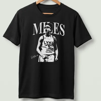 Sporty t-shirt featuring Olivia Miles name in bold typography with basketball theme