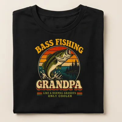 Retro distressed t-shirt with humorous bass fishing text and a bass fish graphic — printed on a women's shirt
