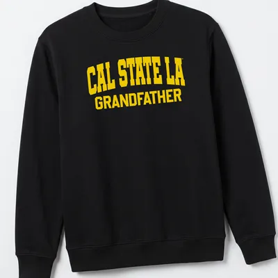 Bold collegiate Cal State LA Grandfather t-shirt in yellow. — printed on a unisex sweatshirt