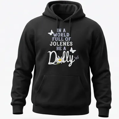 Whimsical design with a daisy and butterflies alongside uplifting text — printed on a unisex hoodie