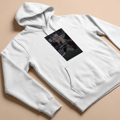 Dramatic football player t-shirt with a quote about past greatness in red, black, and white — printed on a unisex hoodie