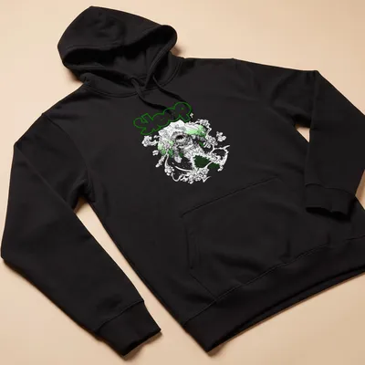 Vintage-style T-shirt featuring a green plant illustration and the word 'Sleep' — printed on a unisex hoodie