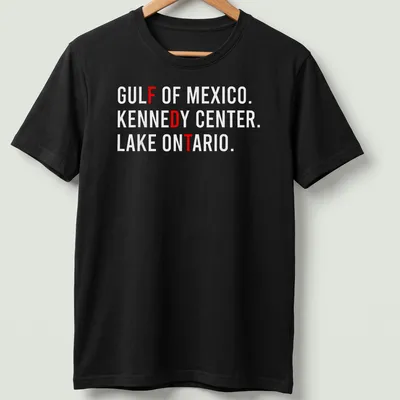 Bold text featuring Gulf of Mexico, Kennedy Center, and Lake Ontario