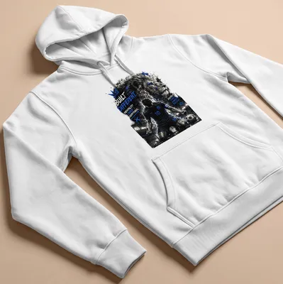 Dynamic lion football player with bold typography about mentality and success — printed on a unisex hoodie