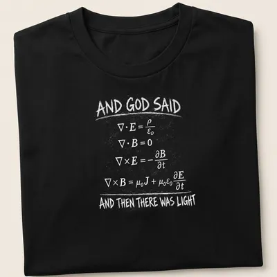 Typography design featuring Maxwell's Equations and inspirational text