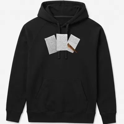 Handwritten farewell letter by Messi printed in black on a white — printed on a unisex hoodie