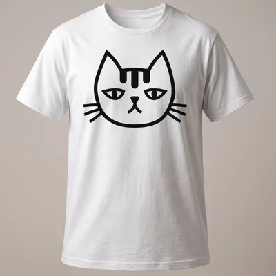 Minimalist design featuring a cat face and the text 'Minimalist Cat No' in black and white.