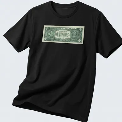 Realistic print of a One Dollar Bill with the text 'IN GOD WE TRUST ONE ONE DOLLAR'