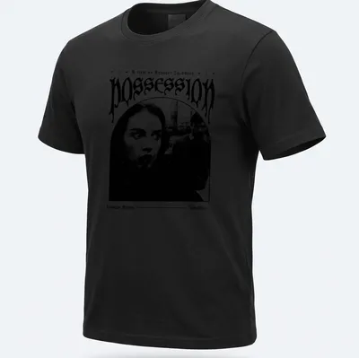 Vintage horror style shirt featuring film characters and classic text from Possession.