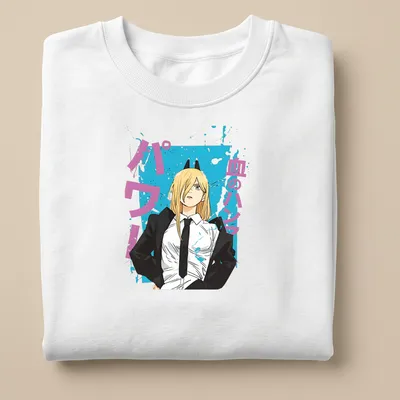 Anime style shirt featuring a powerful character with bold color palette — printed on a unisex sweatshirt