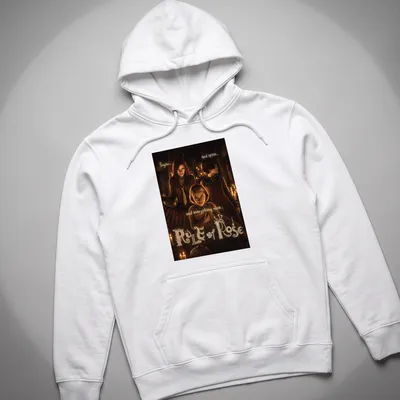 Dark atmospheric t-shirt featuring Rule of Rose characters with whimsical text. — printed on a unisex hoodie