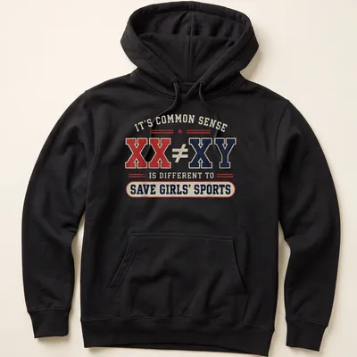 Vintage distressed t-shirt with bold text on the importance of girls' sports — printed on a unisex hoodie