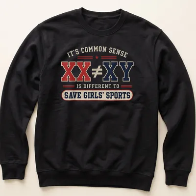 Vintage distressed t-shirt with bold text on the importance of girls' sports — printed on a unisex sweatshirt
