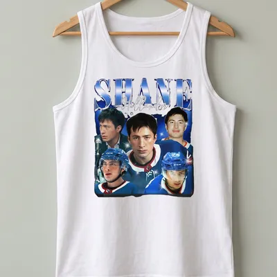 Vintage 90s T-shirt featuring Shane Hollander in nostalgic colors. — printed on a tank top