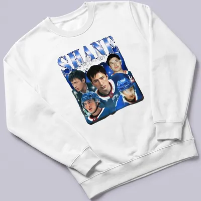Vintage 90s T-shirt featuring Shane Hollander in nostalgic colors. — printed on a unisex sweatshirt