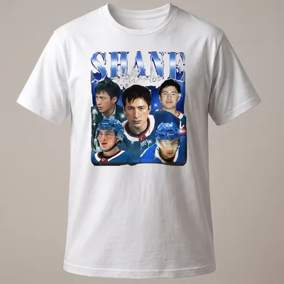 Vintage 90s T-shirt featuring Shane Hollander in nostalgic colors.