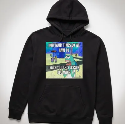 SpongeBob SquarePants shirt featuring text about teaching lessons in colorful cartoon style — printed on a unisex hoodie