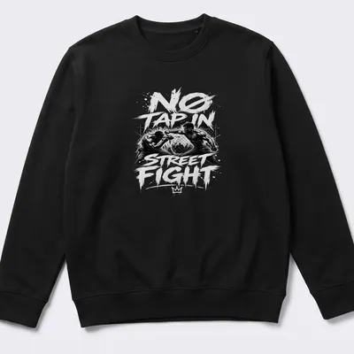 Black and white graphic of two boxers fighting with bold lettering — printed on a unisex sweatshirt