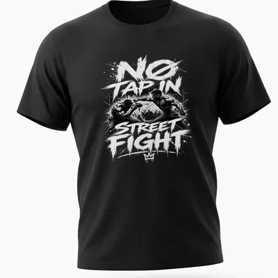Black and white graphic of two boxers fighting with bold lettering