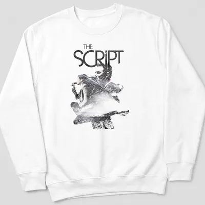 Collage of The Script's live concerts with black, white, and gray colors — printed on a unisex sweatshirt