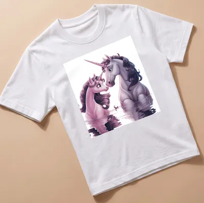 Illustration of two unicorns with the text Unicorse Love in soft colors